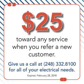 $25 toward any service when you refer a customer