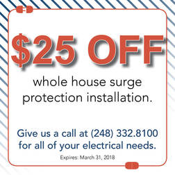 $25 off whole house surge protection